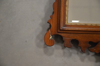 Lot 48 - An Edwardian mahogany framed fretwork mirror