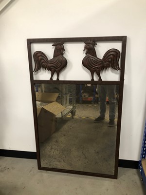 Lot 51 - A modern metal framed mirror