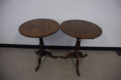 Lot 58 - Two 19th century oak wine tables