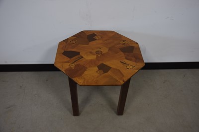 Lot 61 - An early 20th century and later octagonal inlaid top coffee table