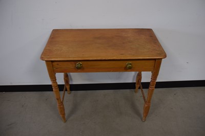Lot 63 - A Victorian and later stripped pin side table