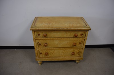 Lot 71 - An Edwardian and later painted chest of drawers