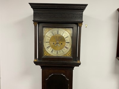 Lot 81 - A Georgian period and later long case clock