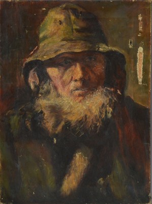 Lot 145 - An oil painting of an old man