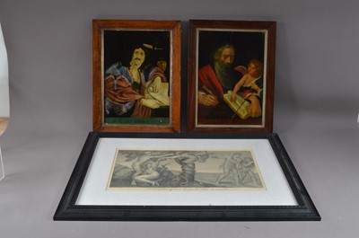 Lot 174 - Two framed crystoleum prints