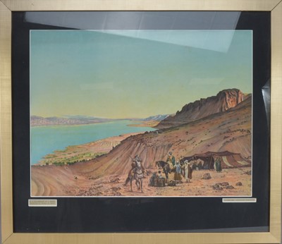 Lot 186 - A framed print of an Arabic Landscape