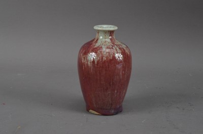 Lot 198 - LOT WITHDRAWN - A Chinese Sang de Beouf crackled glazed vase