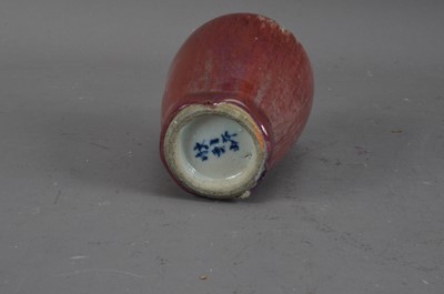 Lot 198 - LOT WITHDRAWN - A Chinese Sang de Beouf crackled glazed vase