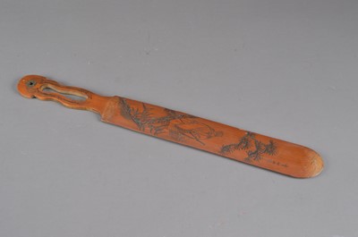 Lot 209 - A Chinese bamboo page turner