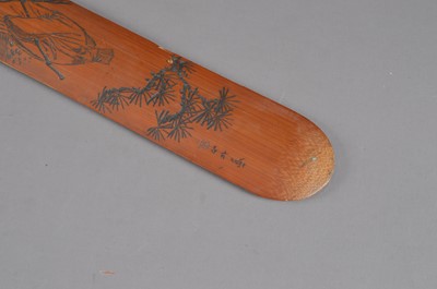 Lot 209 - A Chinese bamboo page turner