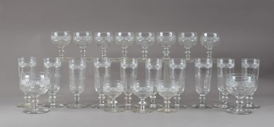 Lot 244 - A collection of 19th century lead crystal drinking glasses