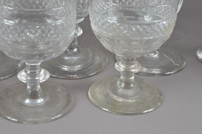 Lot 244 - A collection of 19th century lead crystal drinking glasses