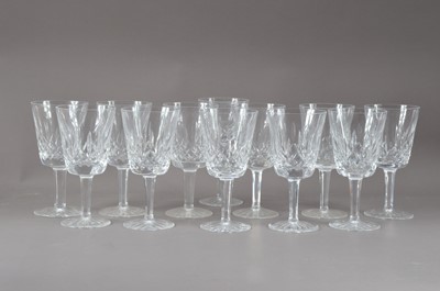 Lot 246 - A collection of twelve Waterford Crystal glass large wine glasses