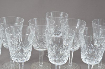 Lot 246 - A collection of twelve Waterford Crystal glass large wine glasses