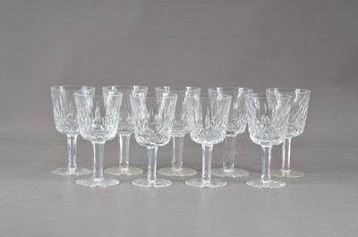 Lot 248 - A collection of nine Waterford Crystal sherry/port glasses