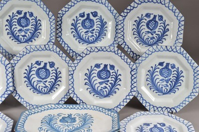 Lot 252 - A collection of tin glazed earthenware dinner wares