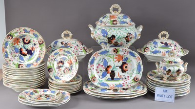 Lot 257 - A very large collection of unmarked English porcelain dinner wares