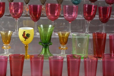 Lot 270 - A large collection of assorted coloured glass