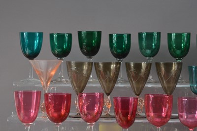 Lot 270 - A large collection of assorted coloured glass