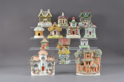 Lot 275 - A collection of 19th century and later ceramic houses
