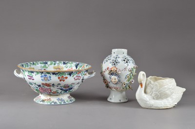 Lot 282 - A 19th century continental faiance decorative vase