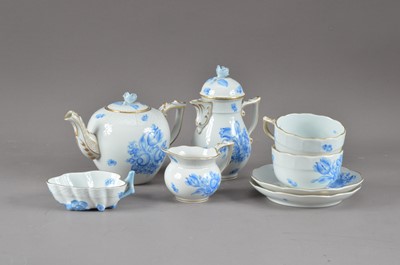 Lot 316 - Herend porcelain tea set for two
