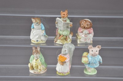 Lot 323 - A group of six Royal albert ceramic Beatrix Potter figurines