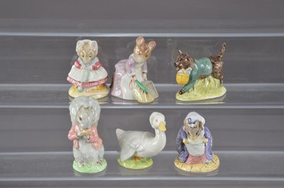 Lot 324 - A group of six Royal albert ceramic Beatrix Potter figurines