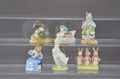 Lot 326 - A group of six Royal albert ceramic Beatrix Potter figurines