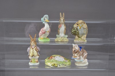 Lot 328 - A group of six Royal albert ceramic Beatrix Potter figurines