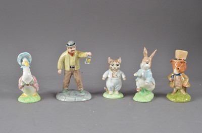 Lot 331 - A collection of five ceramic Beswick Beatrix Potter figurines