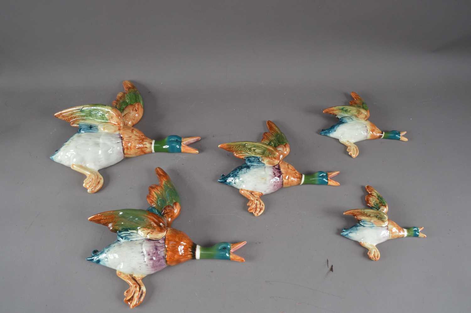 Lot 344 - A collection of ceramic graduated Beswick wall mounted ducks