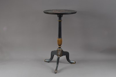 Lot 386 - A small 19th century ebonised tripod table