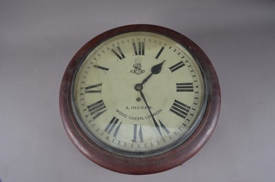 Lot 396 - An early to mid 20th century fussee wall clock