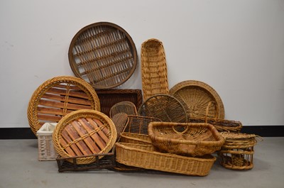 Lot 423 - A large collection of household wicker items