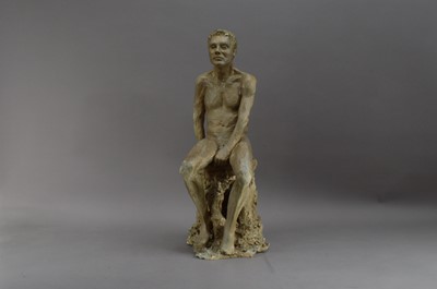 Lot 442 - A plaster cast sculpture of a nude man