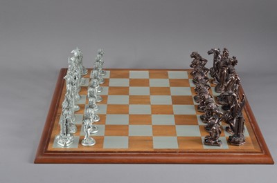 Lot 444 - A Royal Selangor Lord Of The Rings Pewter Chess Set