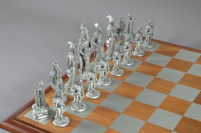 Lot 444 - A Royal Selangor Lord Of The Rings Pewter Chess Set