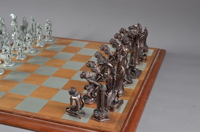 Lot 444 - A Royal Selangor Lord Of The Rings Pewter Chess Set