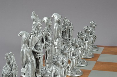 Lot 444 - A Royal Selangor Lord Of The Rings Pewter Chess Set