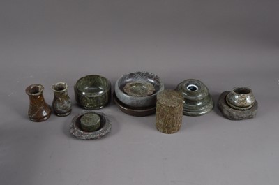 Lot 466 - A group of Victorian and later carved granite items