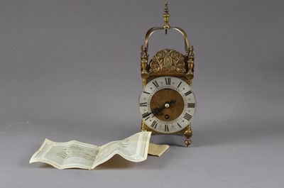 Lot 468 - A mid 20th century brass Garrard & Co. mantle clock