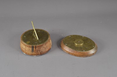 Lot 469 - Two brass weather dials