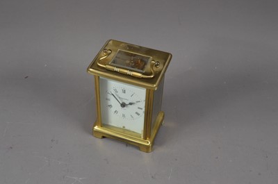 Lot 498 - A mid 20th century brass carriage time piece from Bayard