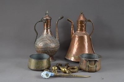 Lot 521 - A collection of Indian and Islamic metalwares