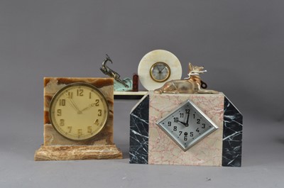 Lot 533 - Three art nouveau clocks