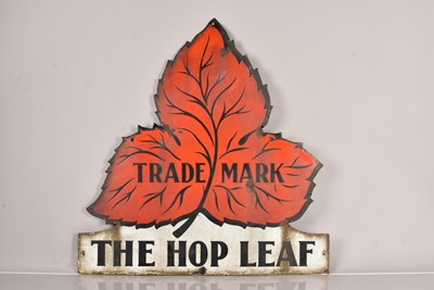 Lot 44 - A vintage 'The Hop Leaf' enamel sign