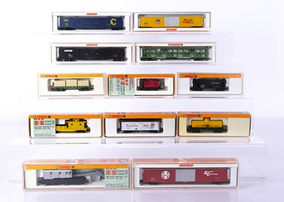 Lot 635 - Arnold N Gauge American Freight Stock and Crane