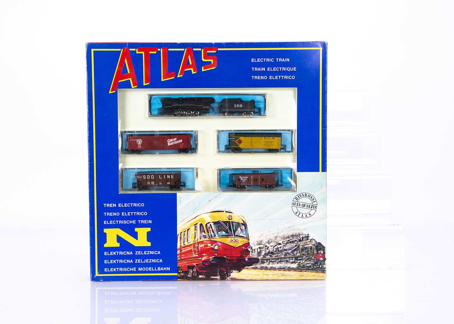 Lot 639 - Atlas/Rivarossi N Gauge American Steam Freight Train Set