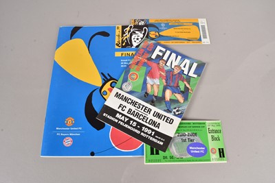 Lot 104 - Manchester United European Finals Programmes and tickets